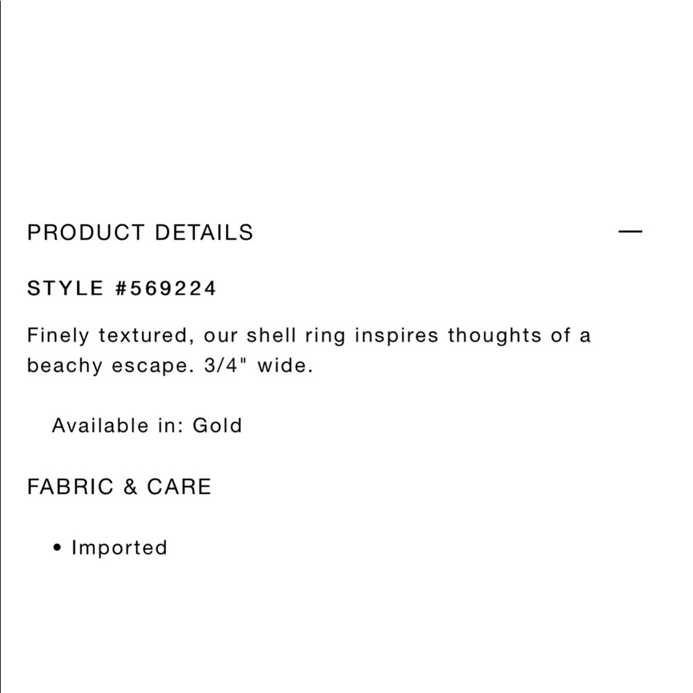 Ann Taylor shell ring - Picture 4 of 10